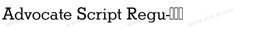 Advocate Script Regu字体转换